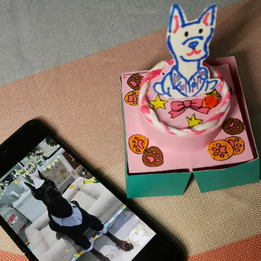 Handmade Doberman Pop-Up Cake Card
