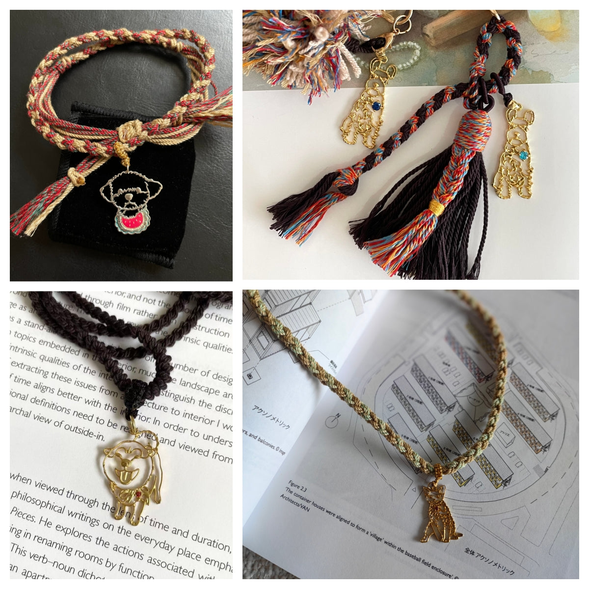 Handcrafted braided cords with custom pet pendants