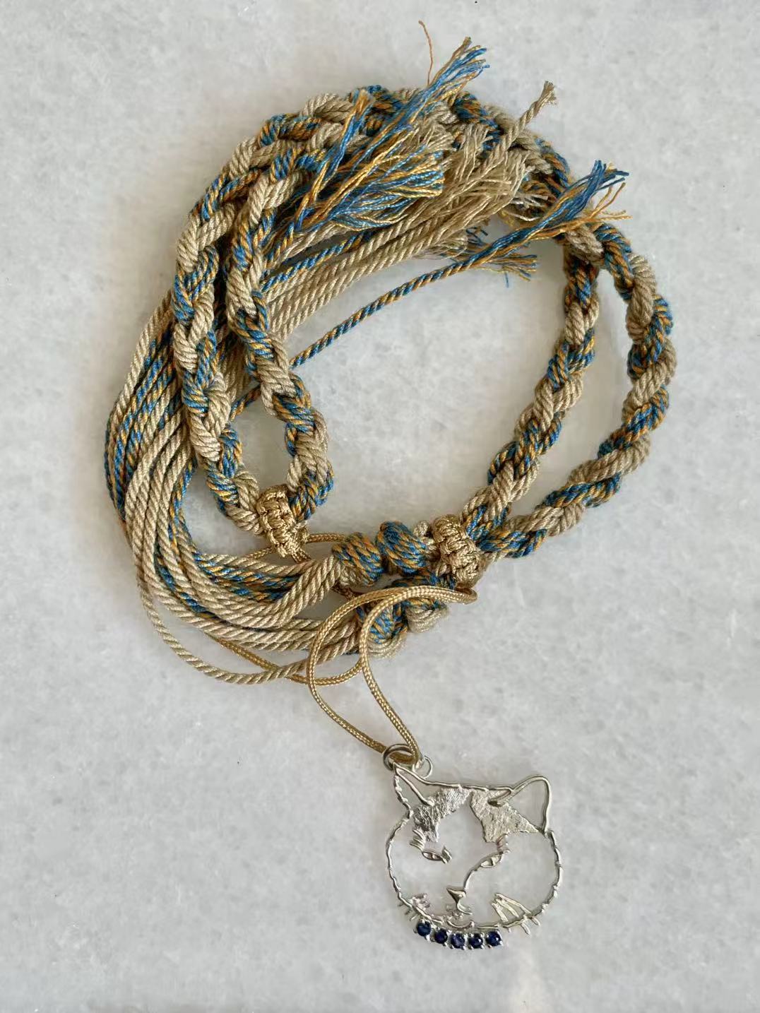 Custom cat pendant with pet portrait - sterling silver personalized jewelry