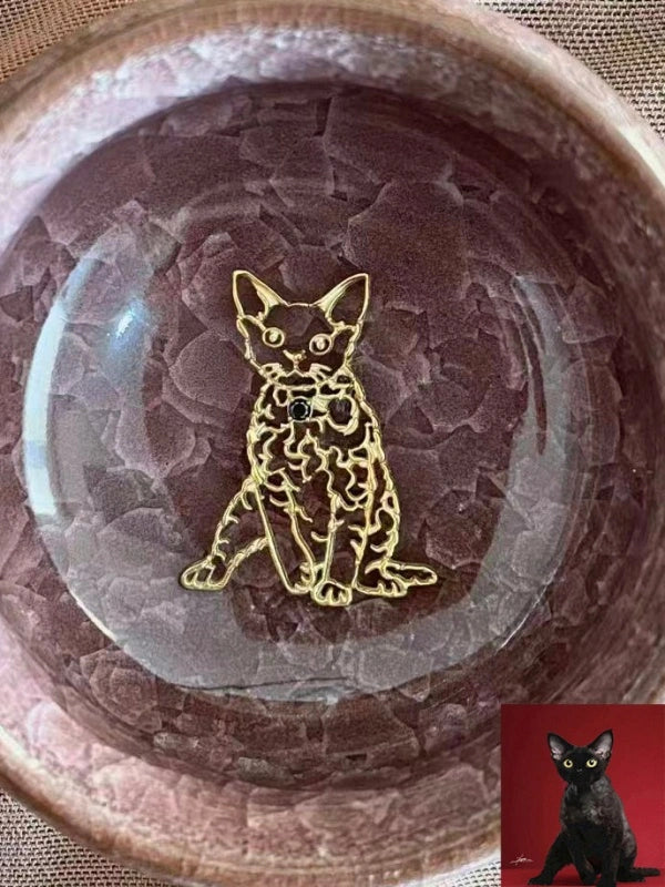 01 Custom Cat Portrait Pendant - Pet Jewelry | POMTIQUE custom handcrafted jewelry