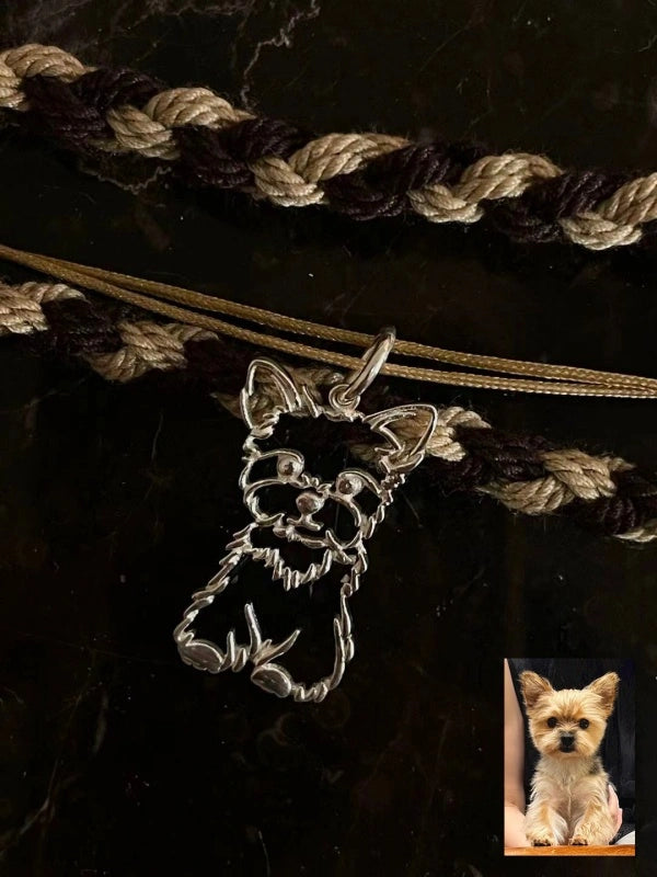 02 Custom Dog Portrait Pendant - Pet Jewelry | POMTIQUE custom handcrafted jewelry
