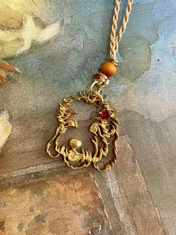 02 Custom Dog Portrait Pendant - Pet Jewelry | POMTIQUE custom handcrafted jewelry