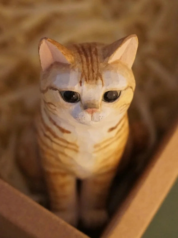 Custom Pet Wood Carving | Handcrafted Linden Wood Sculpture - | POMTIQUE custom handcrafted jewelry