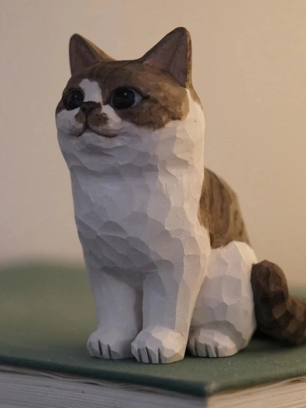 Custom Pet Wood Carving | Handcrafted Linden Wood Sculpture - | POMTIQUE custom handcrafted jewelry