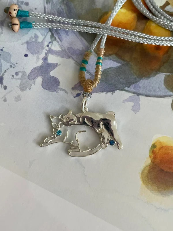 Custom cat pendant design preview showing the approved final design