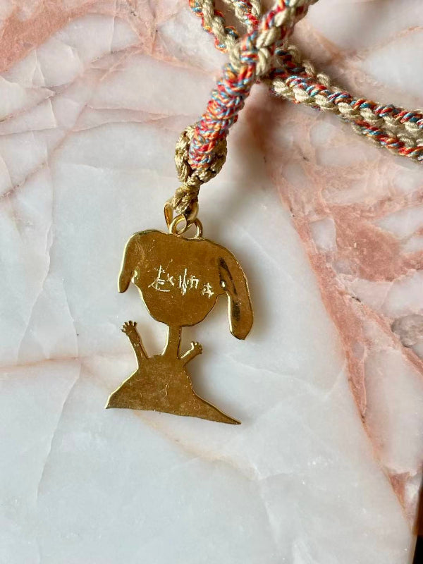 03 Custom Child's Drawing Pendant - Personalized Jewelry | POMTIQUE custom handcrafted jewelry