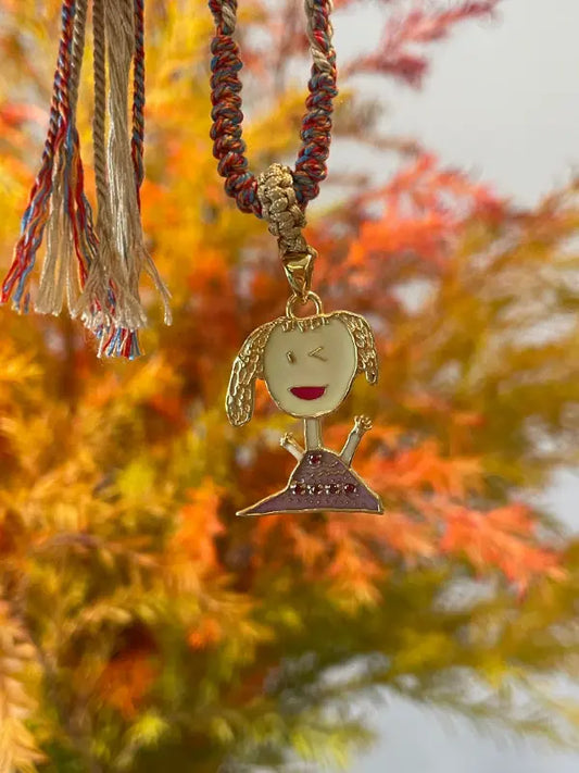  Child's drawing transformed into a handcrafted silver pendant
