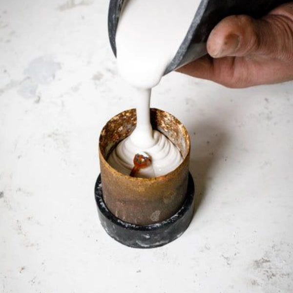 Lost-wax casting process used to create a handcrafted jewelry pendant