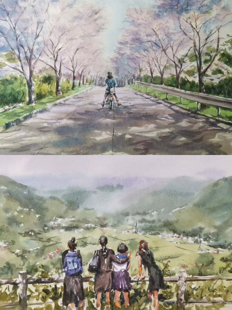 06 WATERCOLOR COLLECTION - LANDSCAPE - Custom Watercolor Art | POMTIQUE custom handcrafted jewelry