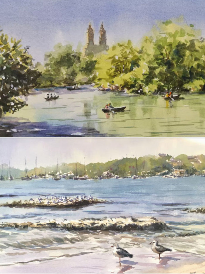 06 WATERCOLOR COLLECTION - LANDSCAPE - Custom Watercolor Art | POMTIQUE custom handcrafted jewelry